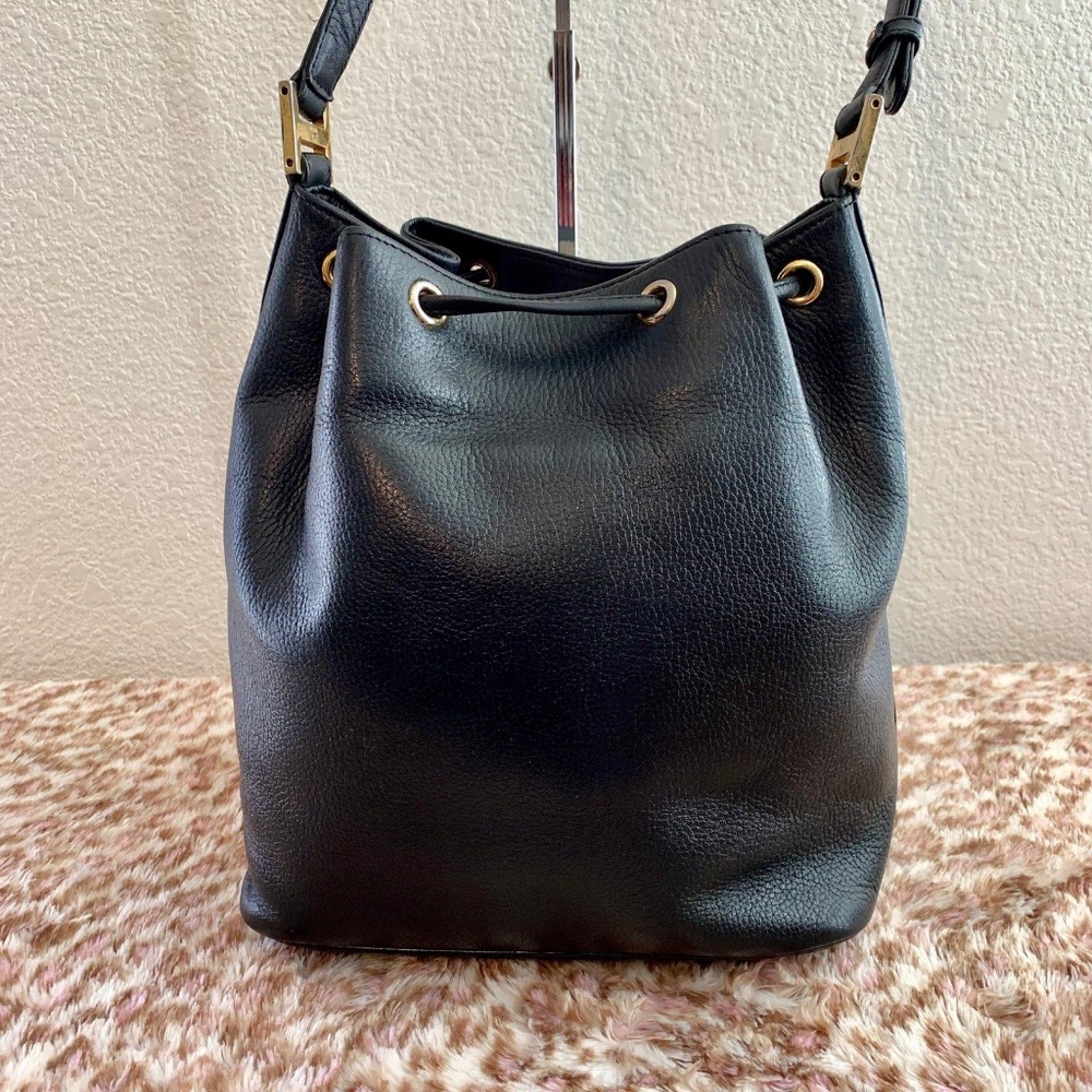 Genuine MCM Medium black Bucket Crossbody bag - Picture 3 of 8